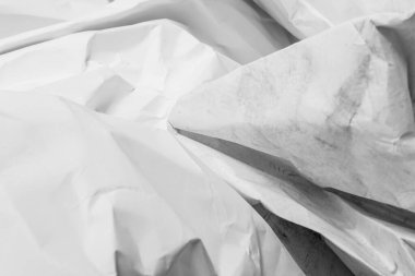 Beyaz buruşmuş kağıt arkaplan grunge doku arkaplanı