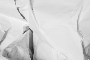 Beyaz buruşmuş kağıt arkaplan grunge doku arkaplanı