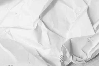 Beyaz buruşmuş kağıt arkaplan grunge doku arkaplanı