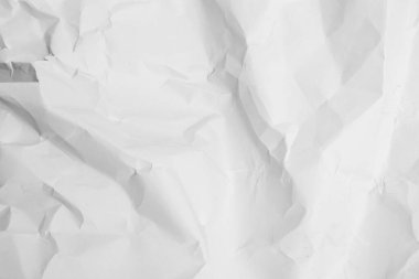 Beyaz buruşmuş kağıt arkaplan grunge doku arkaplanı