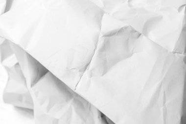 Beyaz buruşmuş kağıt arkaplan grunge doku arkaplanı