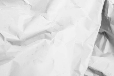 Beyaz buruşmuş kağıt arkaplan grunge doku arkaplanı