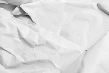 Beyaz buruşmuş kağıt arkaplan grunge doku arkaplanı