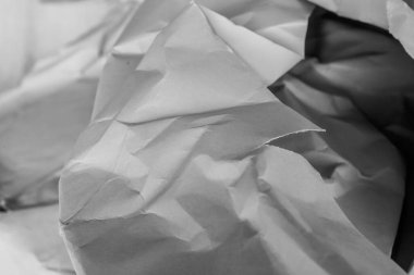 Beyaz buruşmuş kağıt arkaplan grunge doku arkaplanı