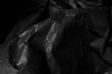 siyah buruşmuş kağıt arkaplan grunge doku arkaplanı