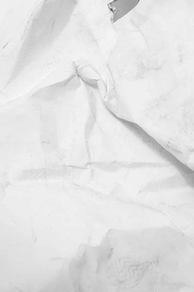 Bílá Vrásčitá Zmačkaný Papír Pozadí Grunge Textury Pozadí — Stock fotografie