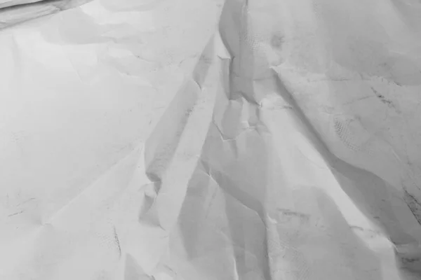白地のしわのある紙の背景グランジの質感の背景 — ストック写真