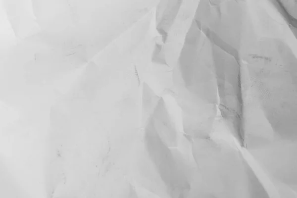 Белый Складчатый Скомканный Бумажный Фон Гранж Текстура Фона — стоковое фото