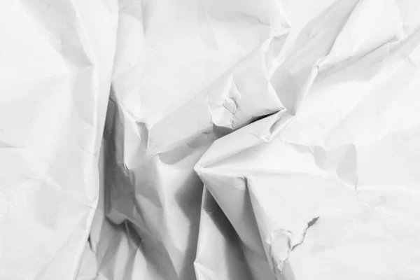 White Creased Crumpled Paper Background Grunge Texture Backdrop — Stock Photo, Image