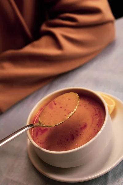 Utsökt Soppa Grönsakssoppa Skål — Stockfoto