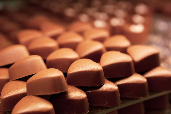 Bir Sürü Değişik Çikolatalı Pralin — Stok fotoğraf