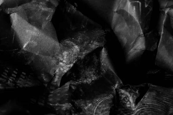 Siyah Buruşmuş Kağıt Arkaplan Grunge Doku Arkaplanı — Stok fotoğraf