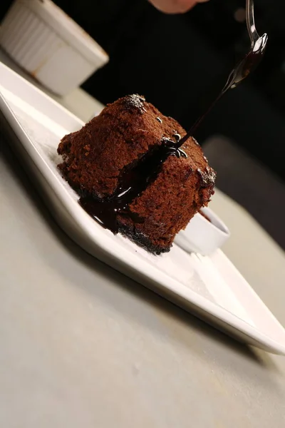 Chocolate Souffle Ice Cream — Stock Photo, Image