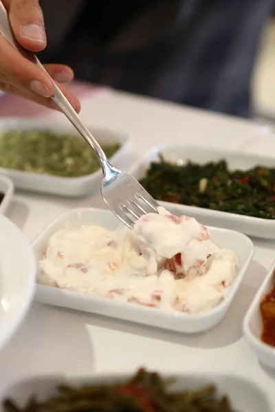 Mesa Meze Jantar Tradicional Turco Grego — Fotografia de Stock