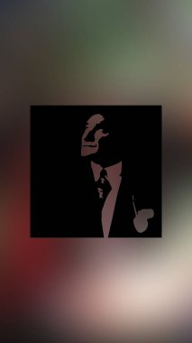 Atatürk 'ün çizimi. Türkiye Cumhuriyeti 'nin ilk cumhurbaşkanı. 