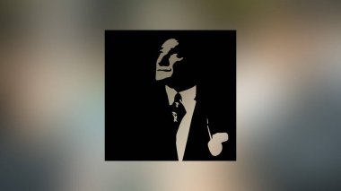 Atatürk 'ün çizimi. Türkiye Cumhuriyeti 'nin ilk cumhurbaşkanı. 