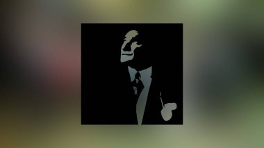 Atatürk 'ün çizimi. Türkiye Cumhuriyeti 'nin ilk cumhurbaşkanı. 