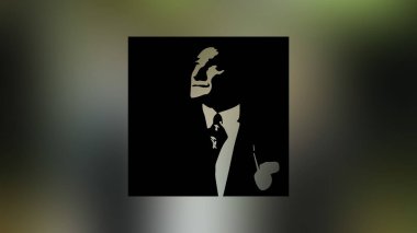 Atatürk 'ün çizimi. Türkiye Cumhuriyeti 'nin ilk cumhurbaşkanı. 