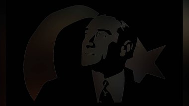 Atatürk 'ün çizimi. Türkiye Cumhuriyeti 'nin ilk cumhurbaşkanı. 