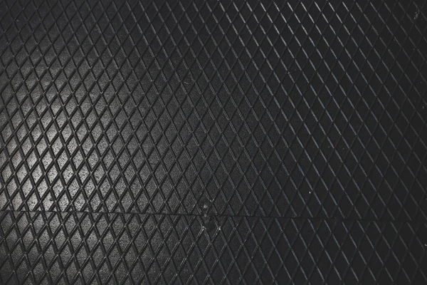 Siyah Metal Desenli Çelik Arka Plan Delinmiş Metal Levha — Stok fotoğraf