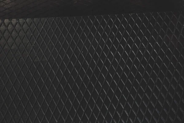 Černý Kov Textury Ocelové Pozadí Perforovaný Plech — Stock fotografie
