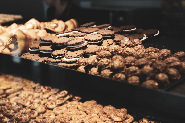 Grupo Galletas Surtidas Chip Chocolate Pasas Avena Chocolate Blanco — Foto de Stock