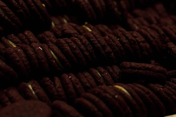 Groupe Biscuits Assortis Croustilles Chocolat Raisins Secs Avoine Chocolat Blanc — Photo