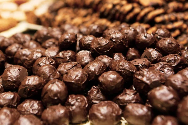 Μια Ομάδα Από Διάφορα Μπισκότα Σοκολάτα Βρώμη Σταφίδα Λευκή Σοκολάτα — Φωτογραφία Αρχείου