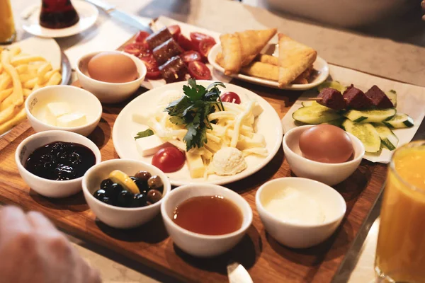 Rich Delicious Turkish Breakfast — Stock Photo, Image