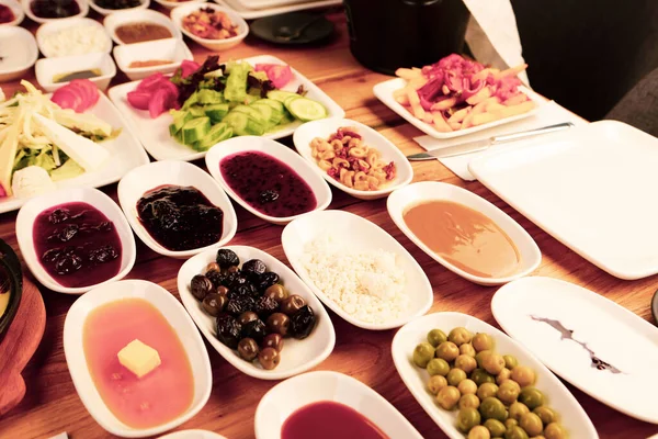 Rich Delicious Turkish Breakfast — Stock Photo, Image