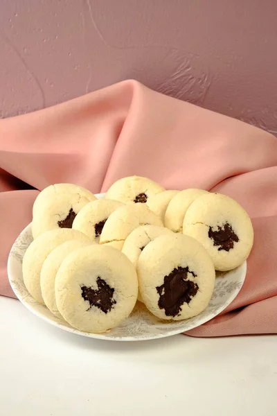 Galletas Con Chispas Chocolate Negro — Foto de Stock