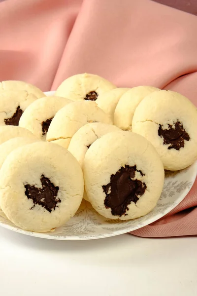 Galletas Con Chispas Chocolate Negro — Foto de Stock