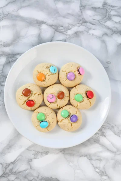 Galletas Con Chispas Chocolate Negro — Foto de Stock