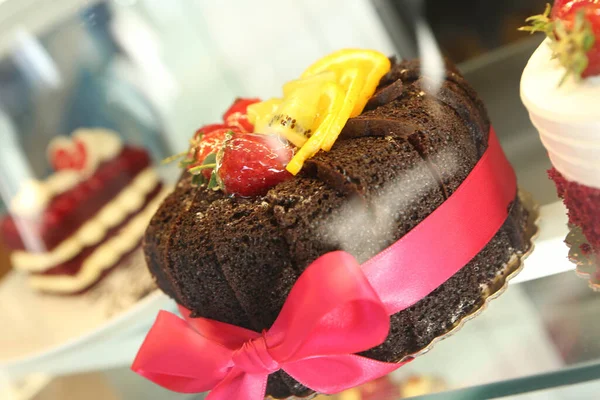 Board Delicious Cake Table — Stock Photo, Image