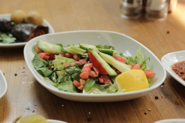 Geleneksel Türk ve Yunan yemek meze masası