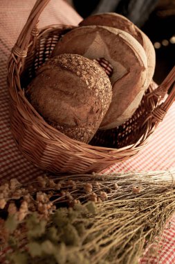 Lezzetli doğal estetik fırınlanmış ekmek