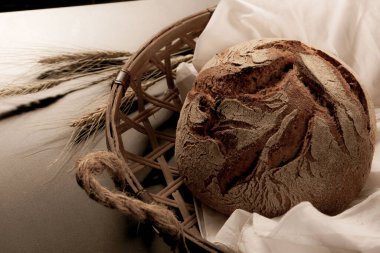 Lezzetli doğal estetik fırınlanmış ekmek