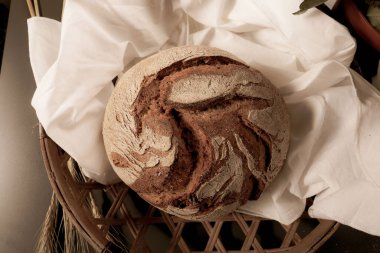 Lezzetli doğal estetik fırınlanmış ekmek