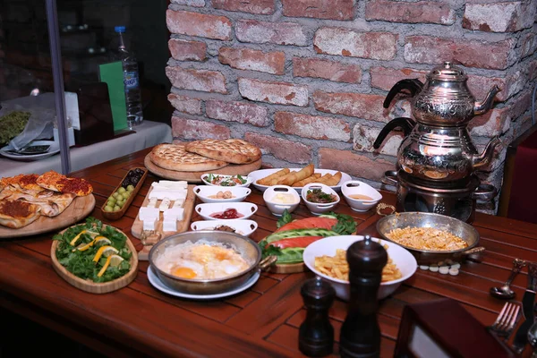 Mesa Meze Jantar Tradicional Turco Grego — Fotografia de Stock