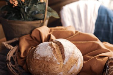 Lezzetli doğal estetik fırınlanmış ekmek