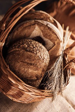 Lezzetli doğal estetik fırınlanmış ekmek