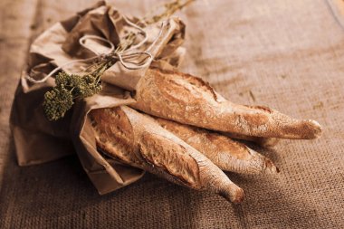 Lezzetli doğal estetik fırınlanmış ekmek