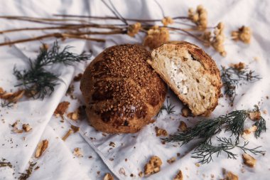 Lezzetli doğal estetik fırınlanmış ekmek
