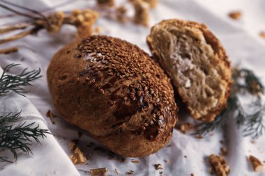 Lezzetli doğal estetik fırınlanmış ekmek