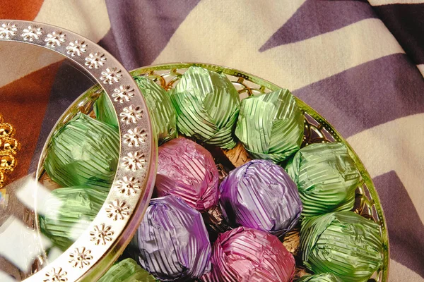 bir sürü değişik çikolatalı pralin