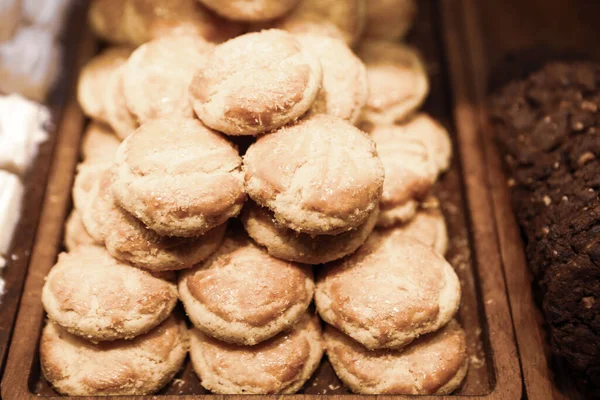 Grupo Galletas Surtidas Chip Chocolate Pasas Avena Chocolate Blanco — Foto de Stock