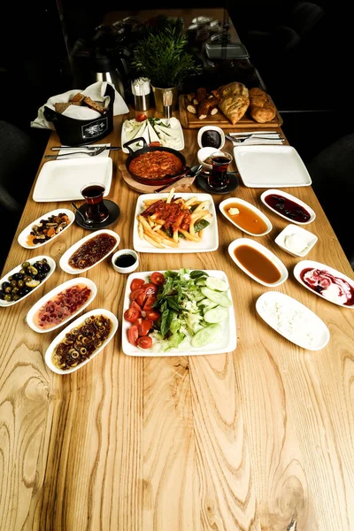 Rich Delicious Turkish Breakfast — Stock Photo, Image