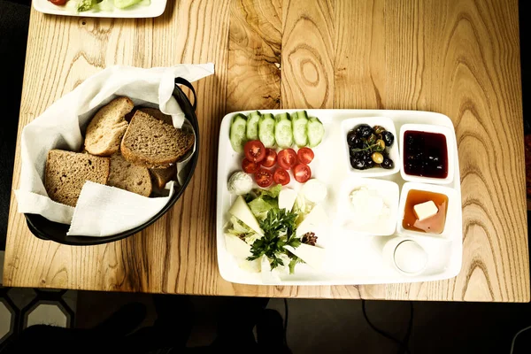 Rich Delicious Turkish Breakfast — Stock Photo, Image