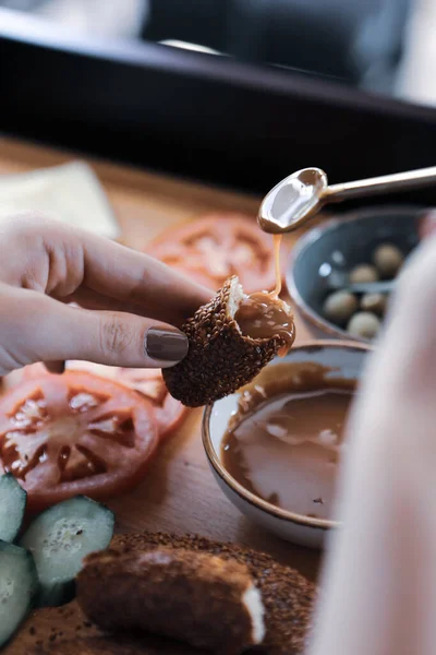 Rich Delicious Turkish Breakfast — Stock Photo, Image