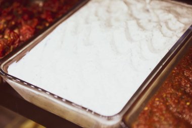 Geleneksel Türk ve Yunan yemek meze masası